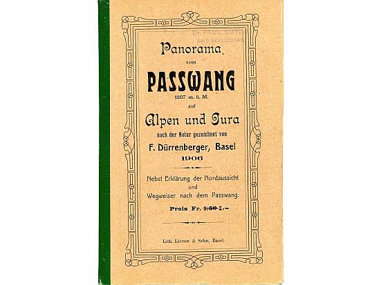 Titelseite des Vogelbergpanoramas gezeichnet von F. Dürrenberger, 1906