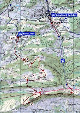 Karte des Exkursionsführers