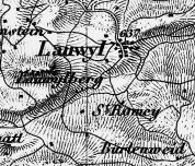 Kartenausschnitt von Lauwil aus der Dufourkarte
